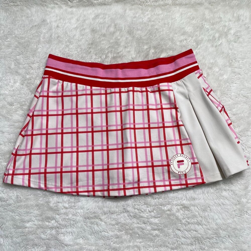 Fila Pink & White Plaid Tennis Skirt